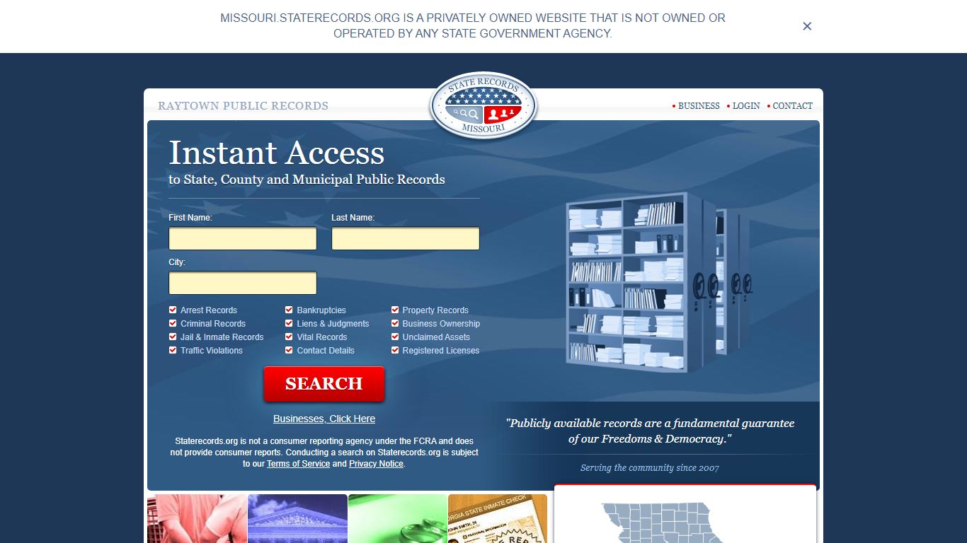 Raytown Arrest and Public Records | Missouri.StateRecords.org